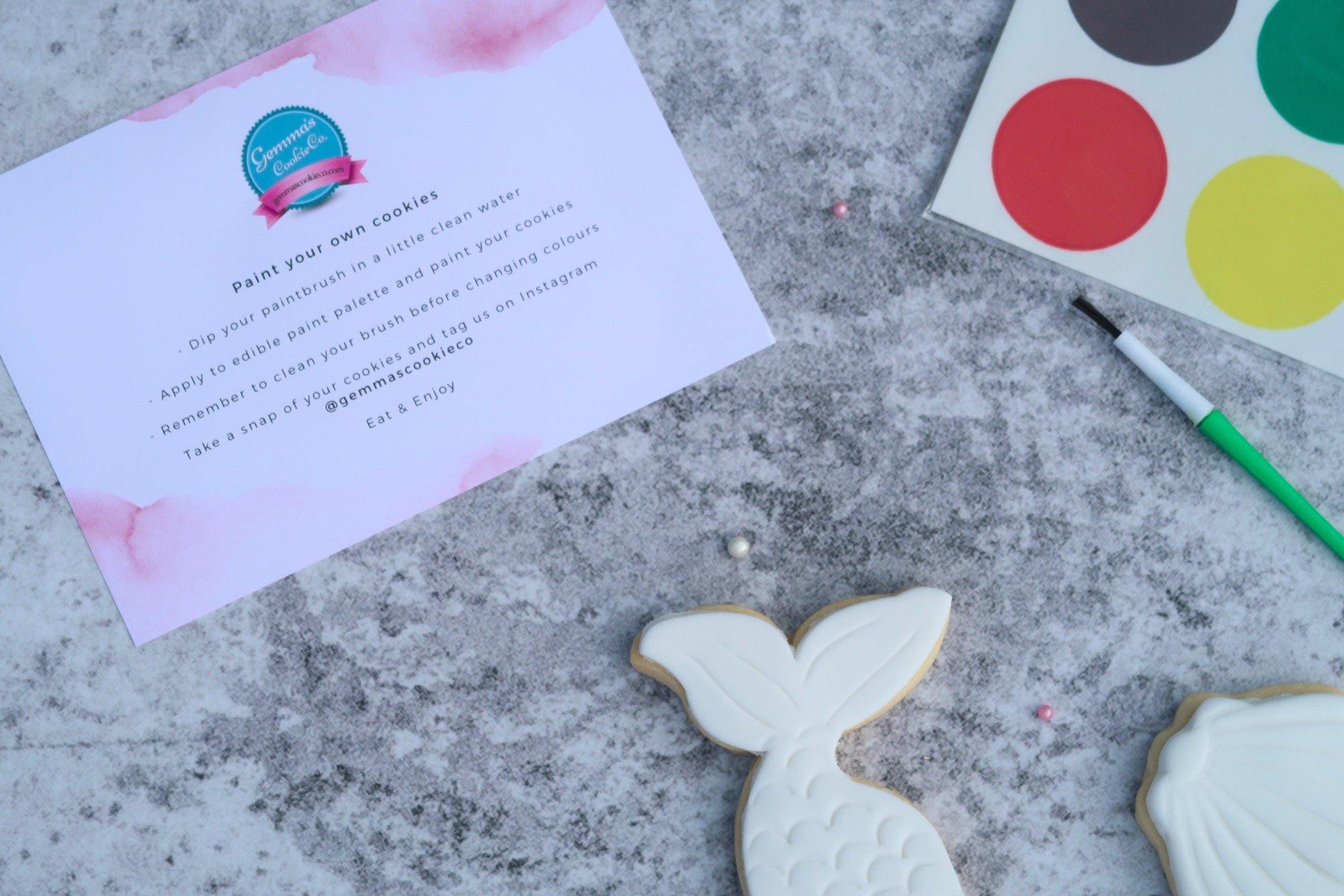 Paint your own mermaid cookie set