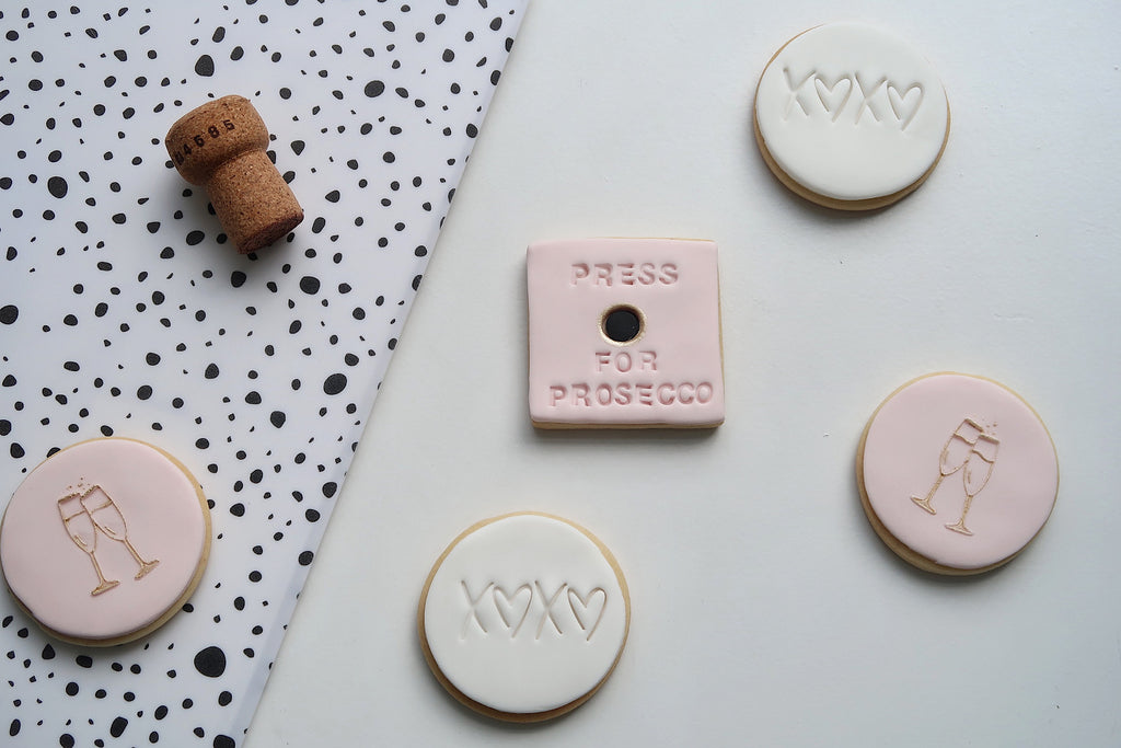 Gift for her, Hen party cookies, Prosecco themed gift