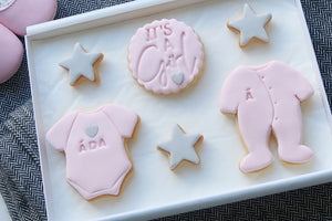 Baby Girl letterbox cookies